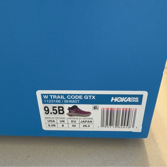 HOKA Women’s 9.5B W Trail CODE GTX 1123166/BHMST -NWT in Box - Picture 4 of 8
